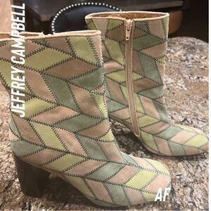 JEFFREY CAMPBELL VERSUS PW BOOTIE IN GREEN NEW SIZE 9.5